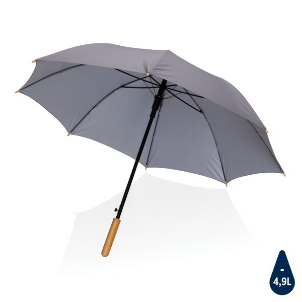 23" Impact AWARE™ RPET 190T auto open bamboo umbrella P850.652