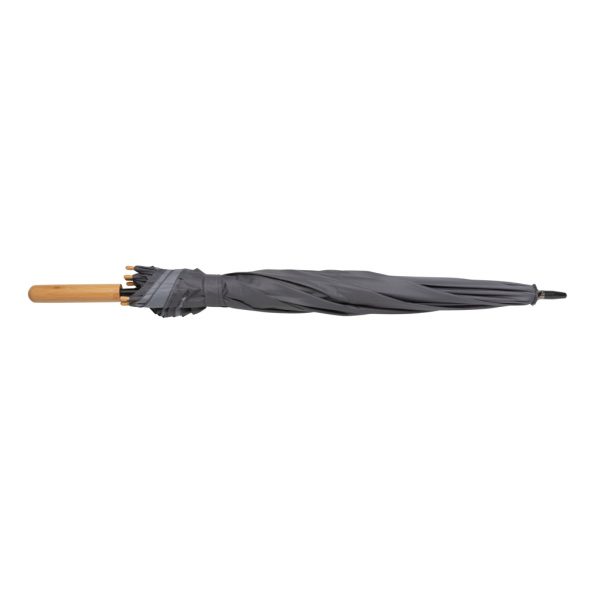 23" Impact AWARE™ RPET 190T auto open bamboo umbrella P850.652