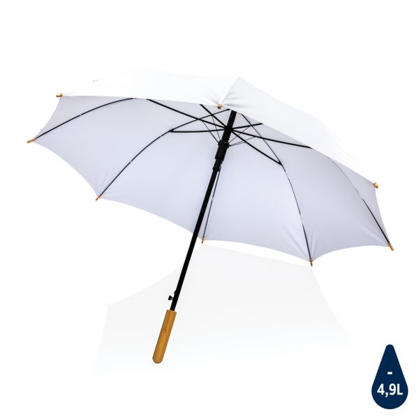 23" Impact AWARE™ RPET 190T auto open bamboo umbrella P850.653