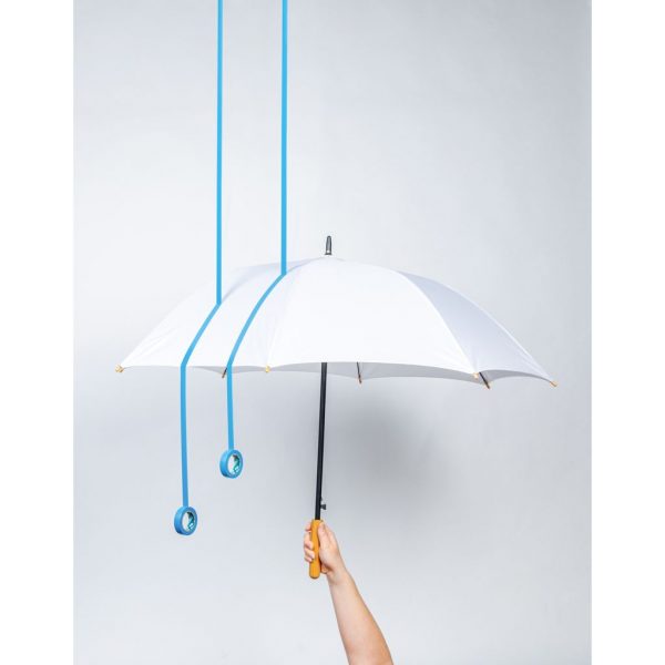 23" Impact AWARE™ RPET 190T auto open bamboo umbrella P850.653