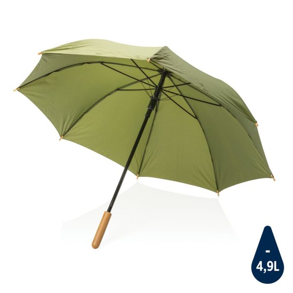 23" Impact AWARE™ RPET 190T auto open bamboo umbrella P850.657