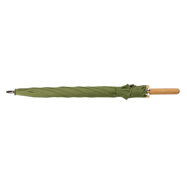 23" Impact AWARE™ RPET 190T auto open bamboo umbrella P850.657