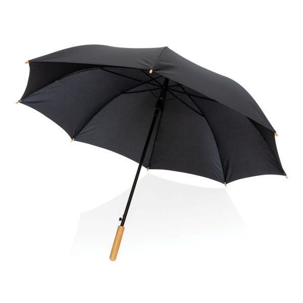 27" Impact AWARE™ RPET 190T auto open bamboo umbrella P850.661