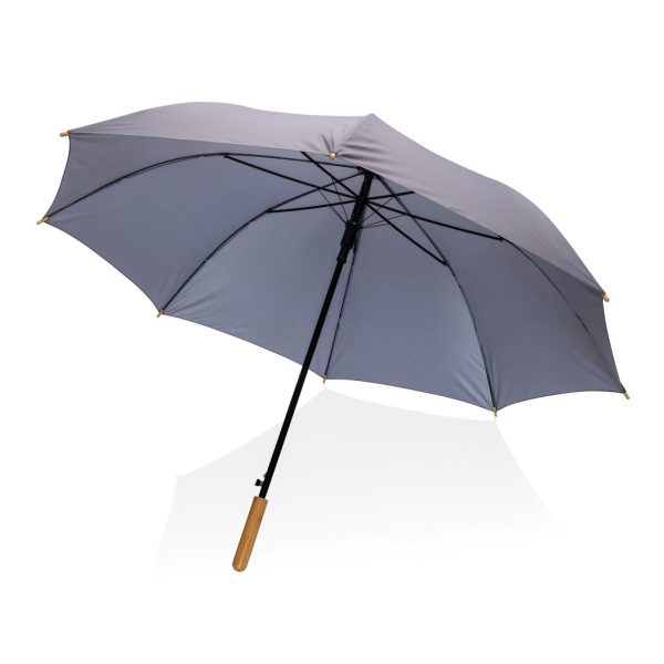 27" Impact AWARE™ RPET 190T auto open bamboo umbrella P850.662