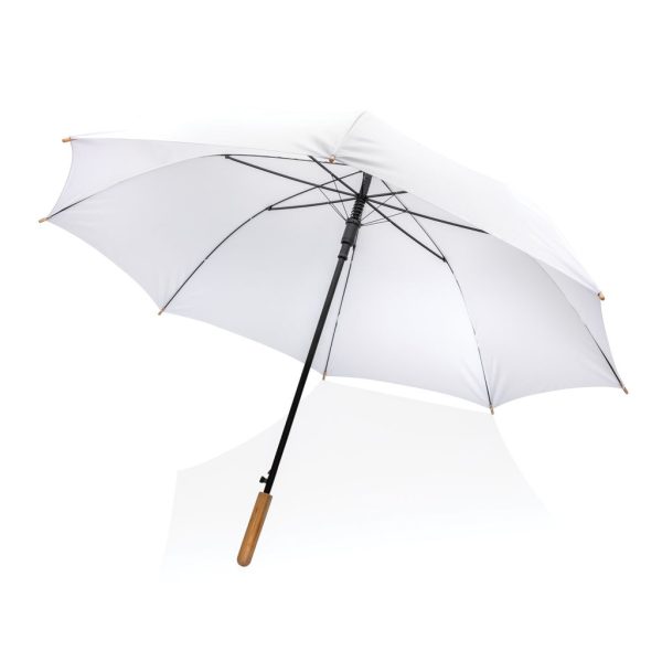 27" Impact AWARE™ RPET 190T auto open bamboo umbrella P850.663