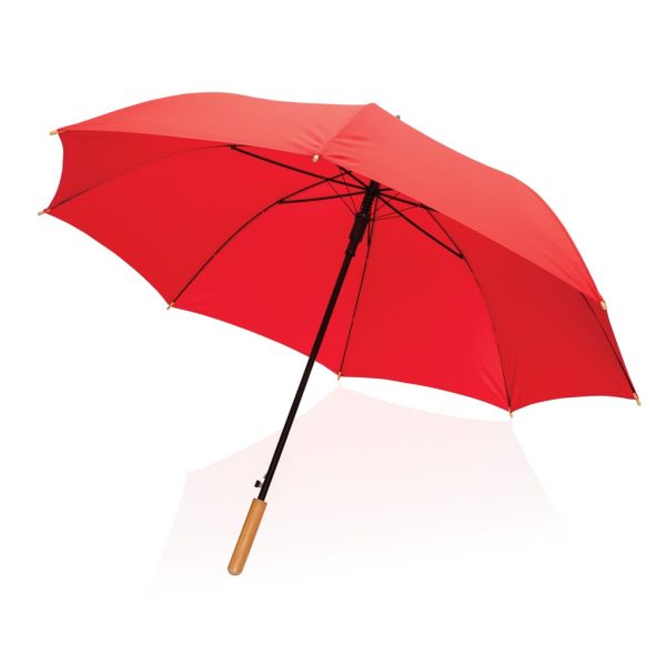 27" Impact AWARE™ RPET 190T auto open bamboo umbrella P850.664