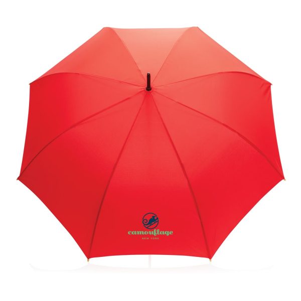 27" Impact AWARE™ RPET 190T auto open bamboo umbrella P850.664