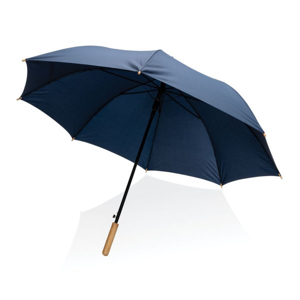 27" Impact AWARE™ RPET 190T auto open bamboo umbrella P850.665