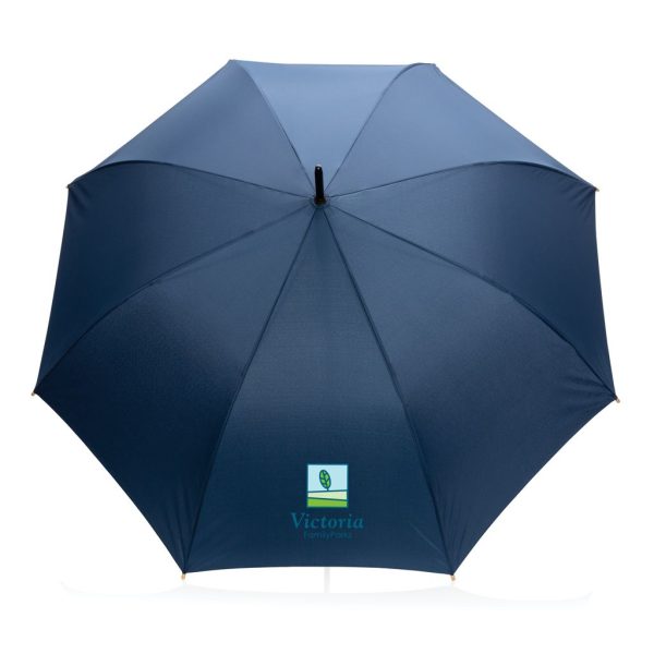 27" Impact AWARE™ RPET 190T auto open bamboo umbrella P850.665