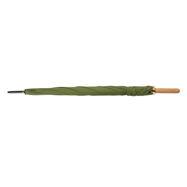 27" Impact AWARE™ RPET 190T auto open bamboo umbrella P850.667