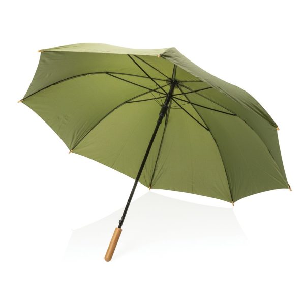 27" Impact AWARE™ RPET 190T auto open bamboo umbrella P850.667