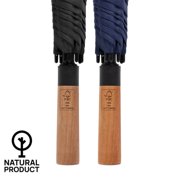 Tony  Aware™ RPET 30 inch acacia auto open umbrella P850.7201