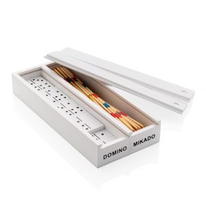 Deluxe mikado/domino in wooden box P940.073