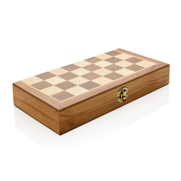 FSC® Luxury wooden foldable chess set P940.129