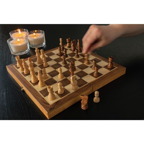 FSC® Luxury wooden foldable chess set P940.129