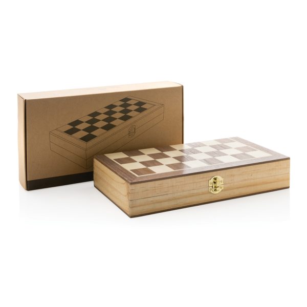 FSC® Luxury wooden foldable chess set P940.129