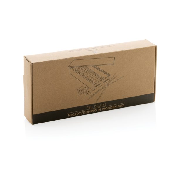 FSC® Deluxe mikado/domino in wooden box P940.153