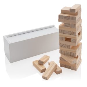 FSC® Deluxe tumbling tower wood block stacking game P940.163