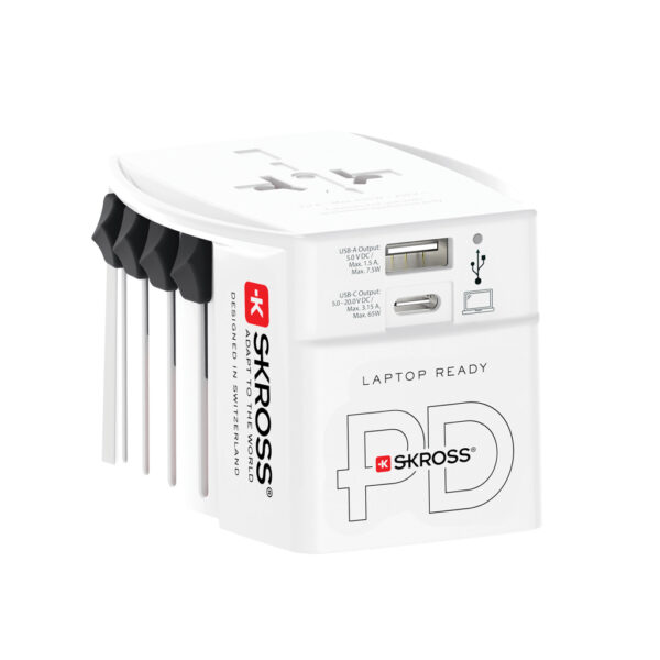 SKROSS World Travel Adapter MUV 65W PD with USB C Cable RB1.302976
