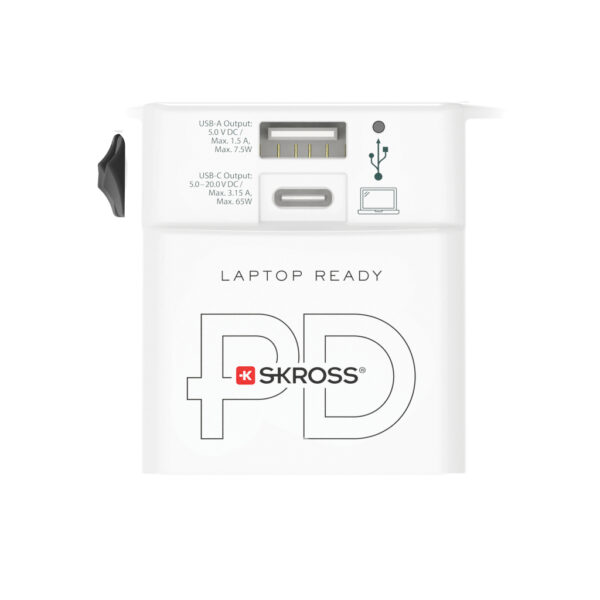SKROSS World Travel Adapter MUV 65W PD with USB C Cable RB1.302976