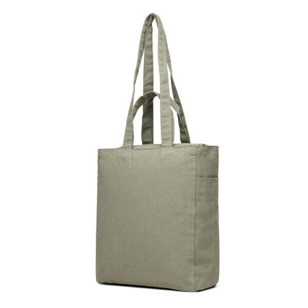 VINGA Hilo AWARE™ recycled canvas zip tote V7620507