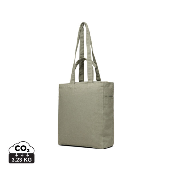 VINGA Hilo AWARE™ recycled canvas zip tote V7620507