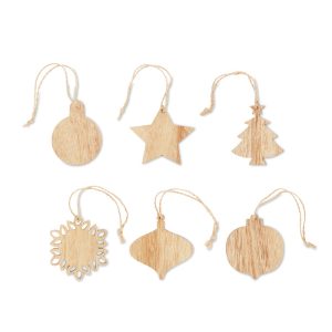 Set of wooden Xmas ornaments CHRISET CX1495-40