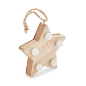 Wooden weed star with lights LALIE CX1531-40