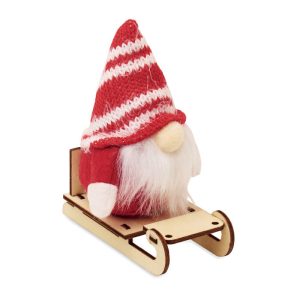 Patuljak FROSTY SLEIGH na drvenim saonicama FROSTY SLEIGH CX1588-05