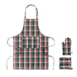 Set kuhinjski SANTAPRON pamučni karirani SANTAPRON CX1598-99