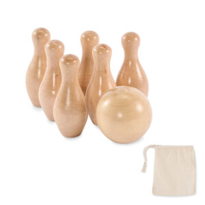 Mini pine wood bowling set BOLITO MO2434-40