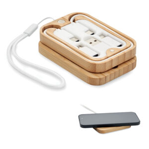 15W wireless charger in bamboo CHARGOO MO2450-40