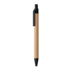 Push button ball pen in bamboo ITEA COLOUR MO2635-03