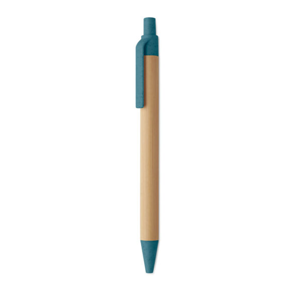 Push button ball pen in bamboo ITEA COLOUR MO2635-04