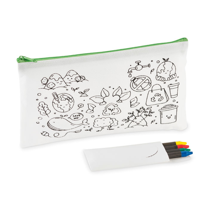 PENCIL CASE WITH 4 CRAYONS CRAY