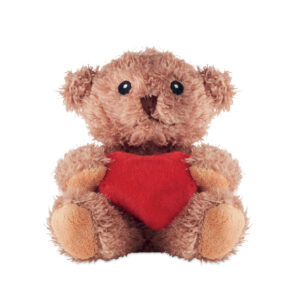 Teddy bear plush with heart CUDDLE MO2802-05