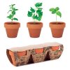 Terracotta 3 herb pot set FLOWERPOT MO6145-40