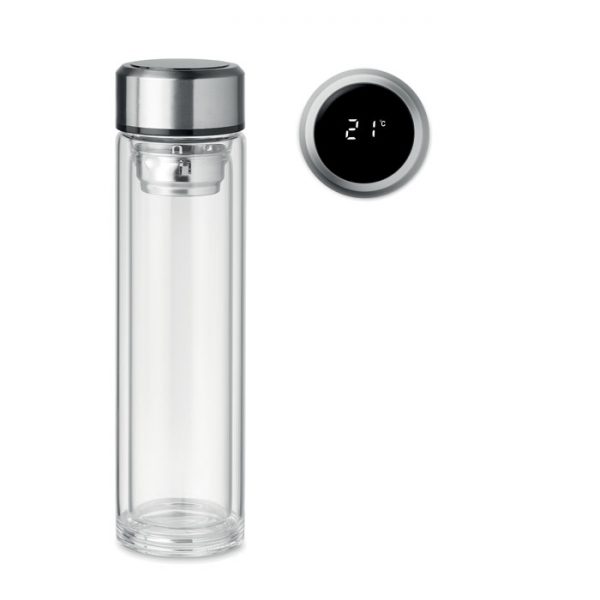 Bottle with touch thermometer POLE GLASS MO6169-22