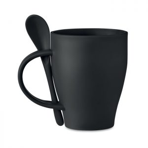 Reusable mug with spoon 300 ml FRIDAY MO6255-03