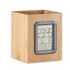 Bamboo penholder and LCD clock MANILA MO6289-40