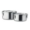 Set of 2 stainless steel boxes ELLES MO6365-16