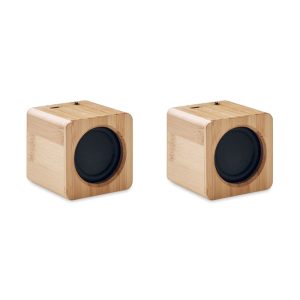 Set of Bamboo wireless speaker AUDIO SET MO6389-40