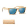 Sunglasses and case in bamboo WANAKA MO6454-40