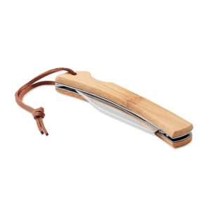 Foldable knife in bamboo MANSAN MO6623-40