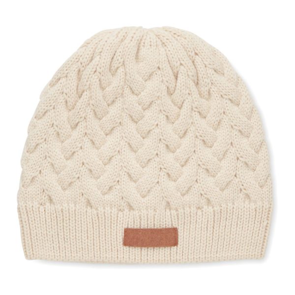 Cable knit beanie in RPET KATMAI MO6659-13