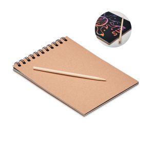 Scratching paper notebook BLACK MO6699-40