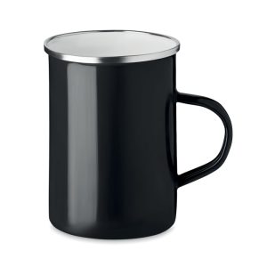 Metal mug with enamel layer SILVER MO6775-03