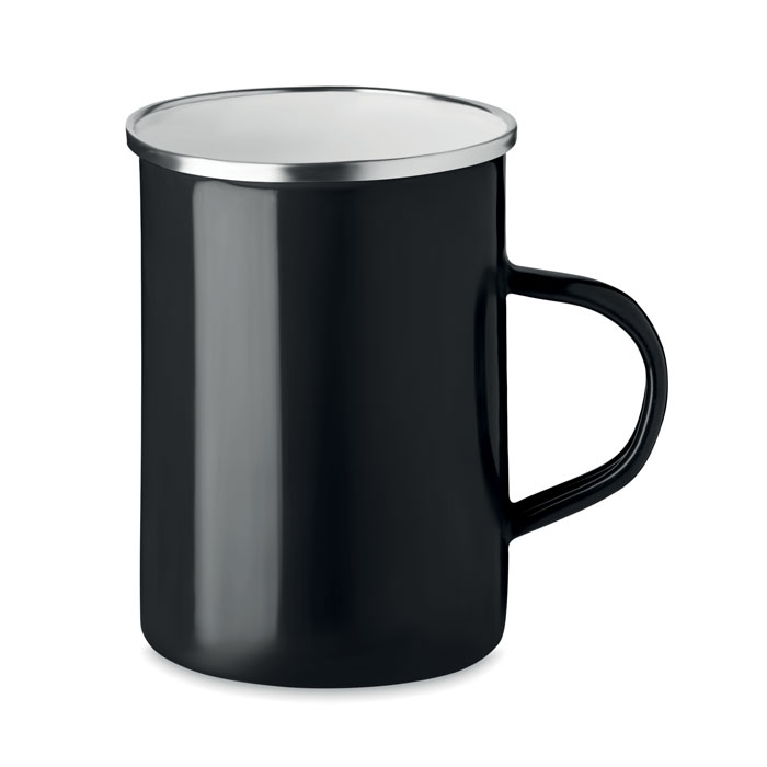 METAL MUG WITH ENAMEL LAYER SILVER NOVO Profin d.o.o