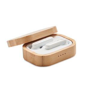 TWS earbuds in bamboo case JAZZ BAMBOO MO6780-40