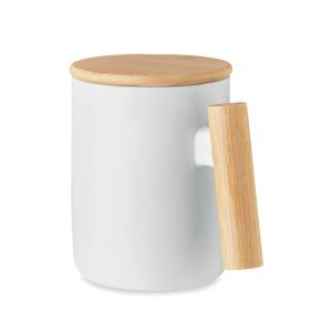 Porcelain mug with lid 380 ml MAJEST MO6781-06
